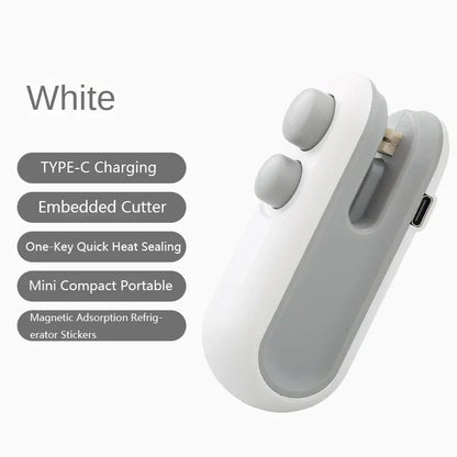 Handheld Mini Heat Sealer Machine - Portable Food Bag Sealer