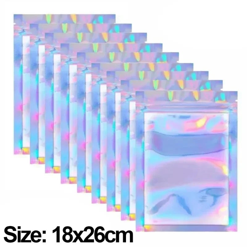 Holographic Laser Sealing Bags - Resealable Food Candy Jewelry
