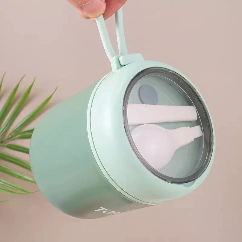 510ml Stainless Steel Insulated Lunch Box with Spoon - Thermal Bento
