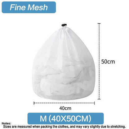 Large Capacity Drawstring Mesh Laundry Bag - 4 Sizes Available