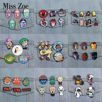 Custom Cartoon Anime Enamel Pins - Cute Character Lapel Badge Set