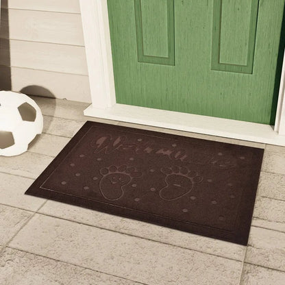 Personalized Non-Slip Rubber Door Mat - Waterproof Welcome Mat