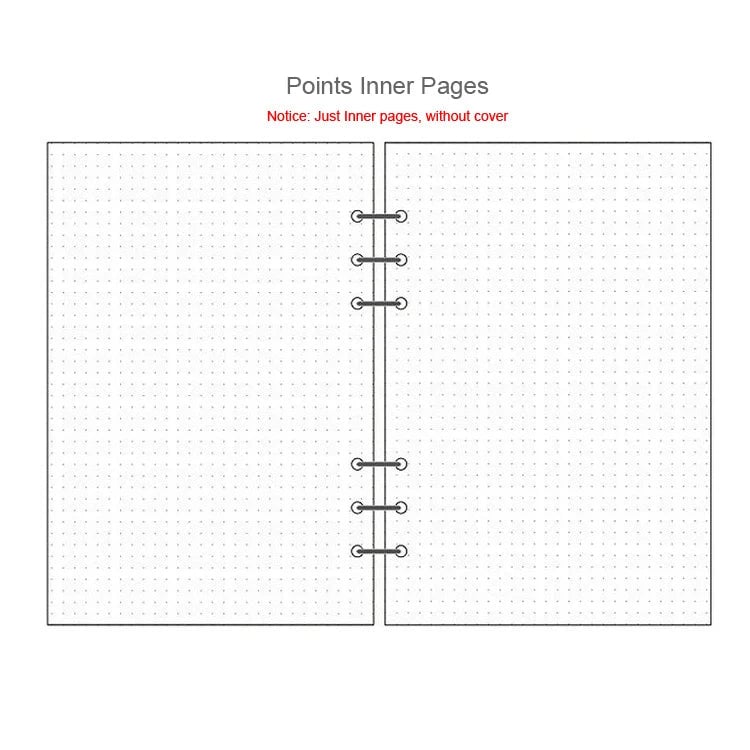 A5 A6 A7 Spiral Notebook Refill Pages 45 Sheets Line Dot Grid Paper