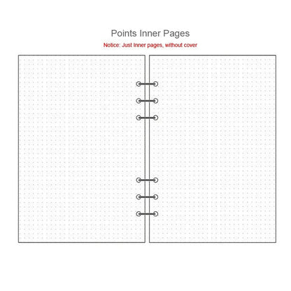 A5 A6 A7 Spiral Notebook Refill Pages 45 Sheets Line Dot Grid Paper