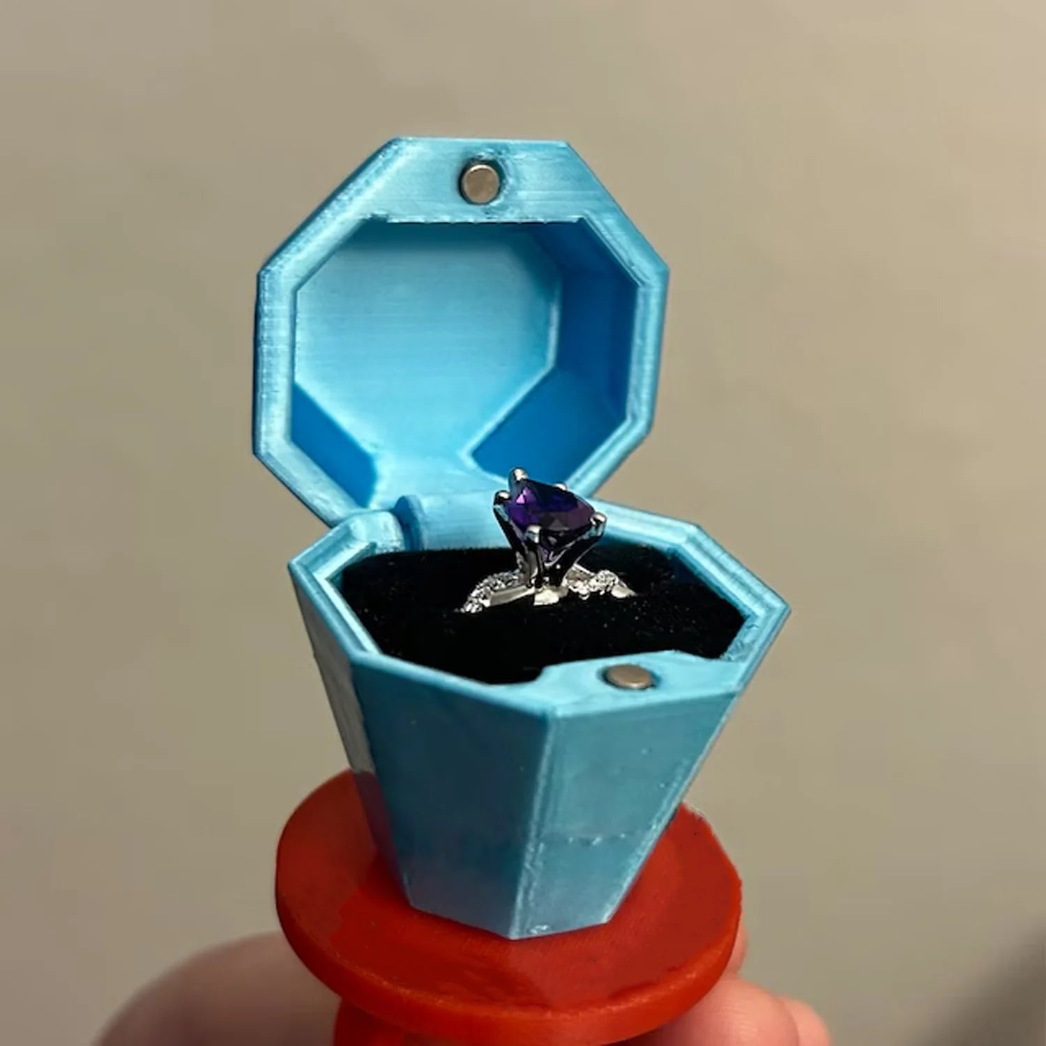 Ring Pop Inspired Plastic Engagement Ring Box - Personalized Display