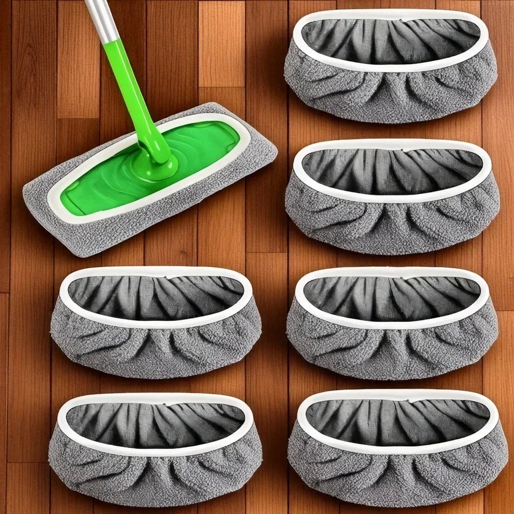 4 Reusable Ultra-Fine Fiber Mop Pads High Water Absorption