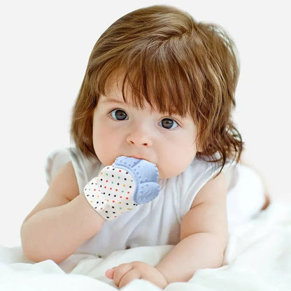 Food Grade Silicone Baby Teething Gloves Pain Relief Mittens