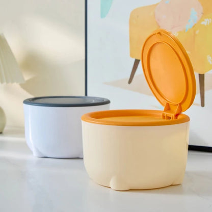 Mini Desktop Trash Bin - Portable Small Waste Can for Car & Office