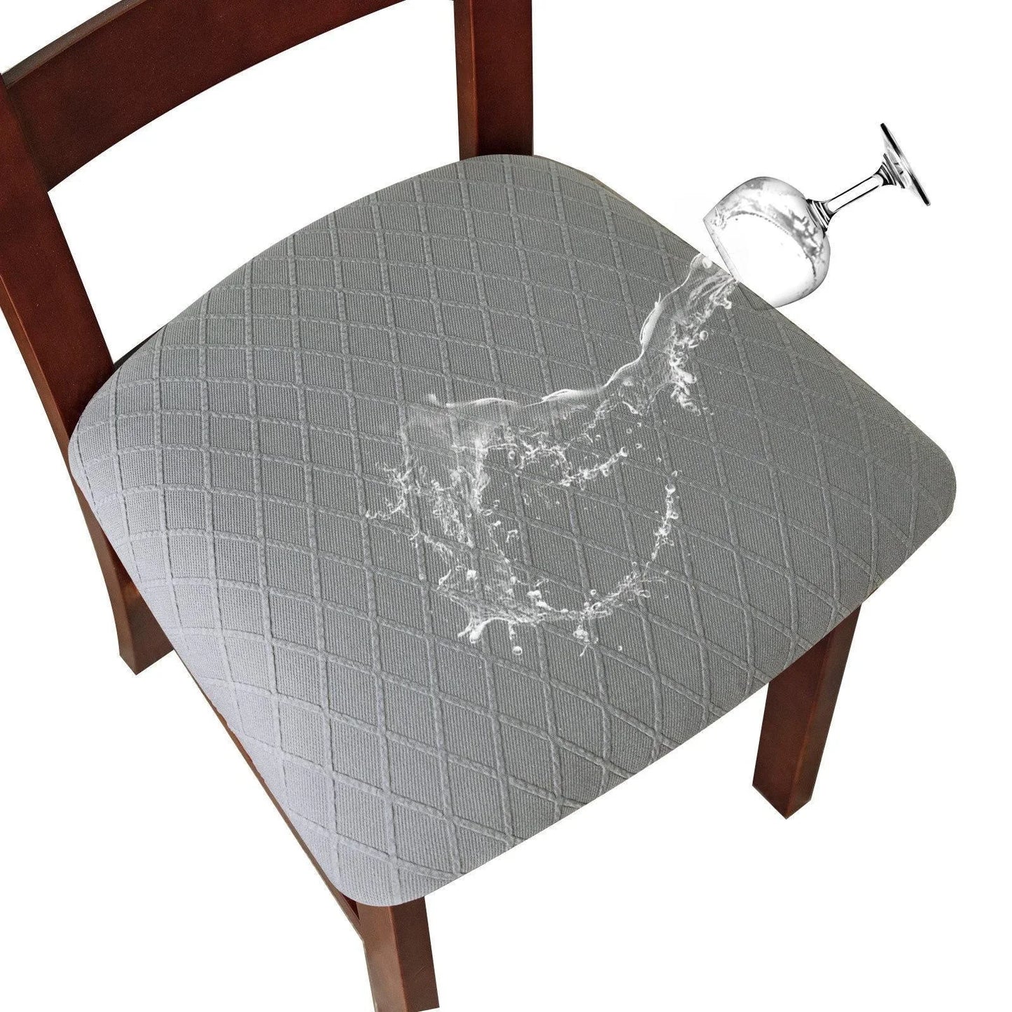 Waterproof Elastic Dining Chair Seat Covers - Removable Washable