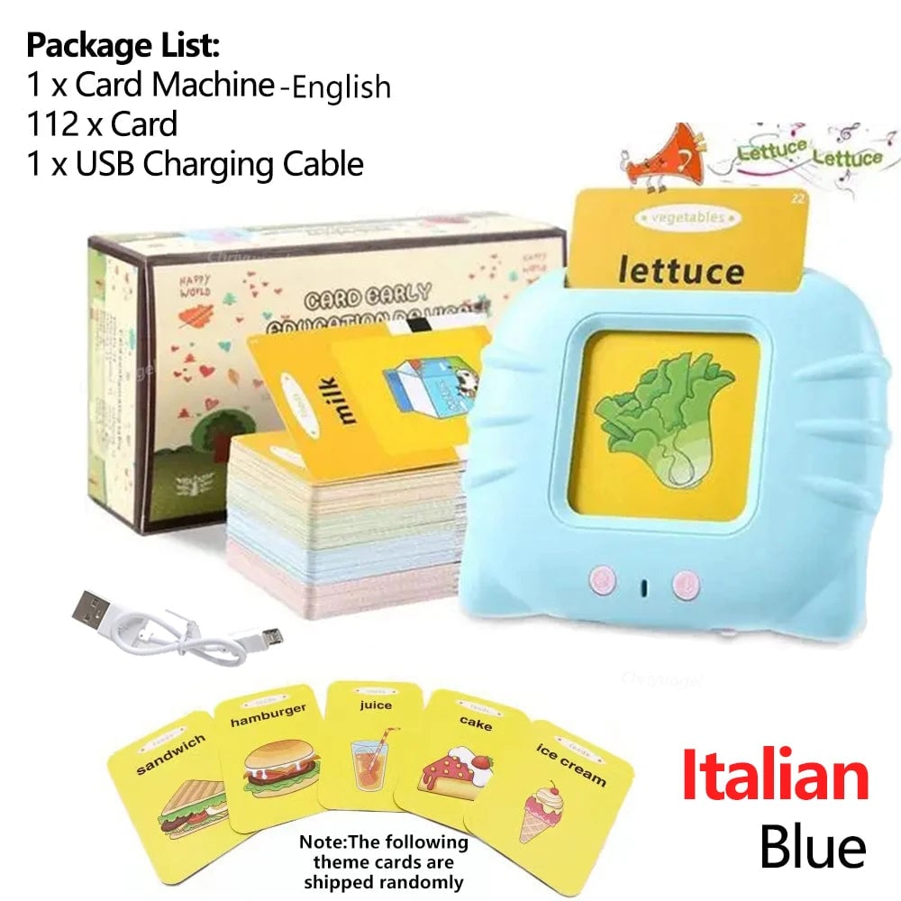 Multilingual Talking Flashcards Machine - English Spanish Italian Arabic