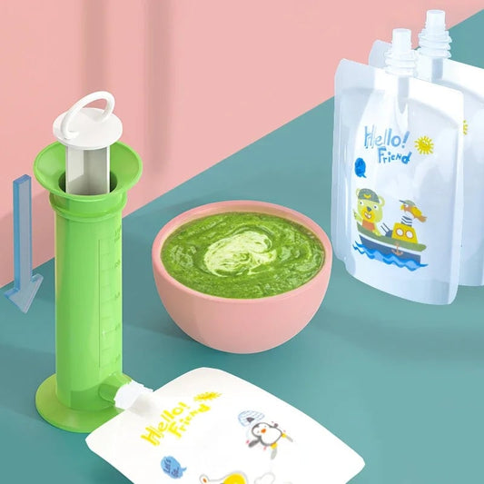 Baby Food Puree Filling Dispenser - Reusable Feeding Pouch Container