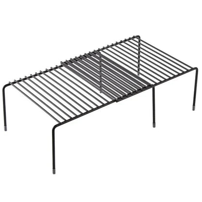 Retractable Iron Seasoning Rack Cabinet Organizer w/ Basket & Spoon