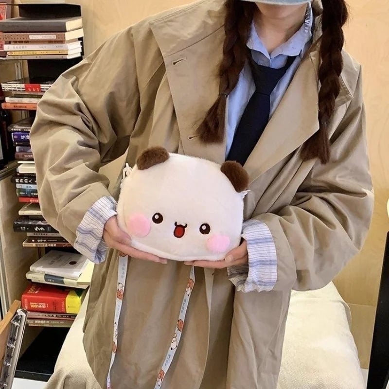 Plush Cartoon Crossbody Phone Purse - Small Shoulder Bag Women