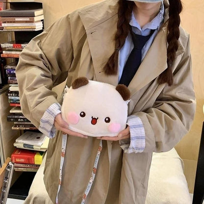 Plush Cartoon Crossbody Phone Purse - Small Shoulder Bag Women