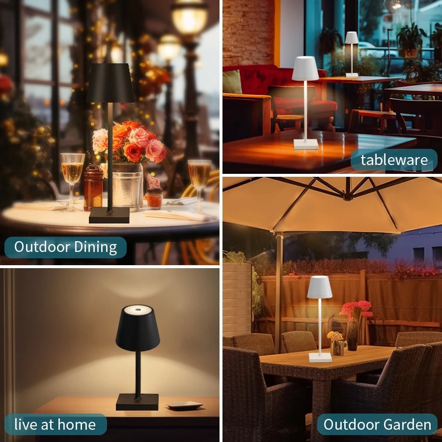 USB Rechargeable LED Touch Desk Lamp Waterproof Wireless Table Light