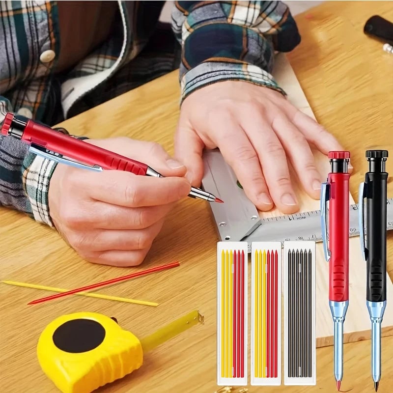 2.8mm Mechanical Carpenter Pencils Set 16 Refills Construction