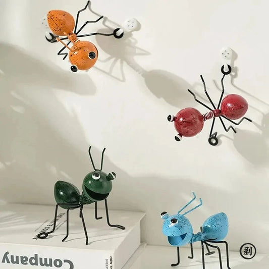 3D Metal Ant Garden Sculpture Wall Fence Hanging Outdoor Decoration