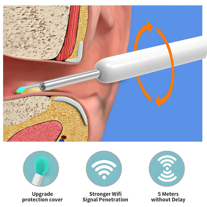 Wireless HD Camera Ear Pick Tool - Visual Earwax Removal Kit