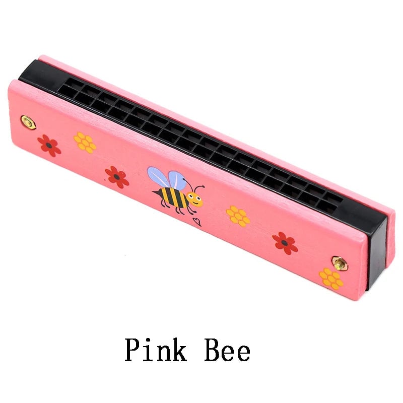 Wooden 10 Hole Harmonica Kids Educational Musical Instrument Toy
