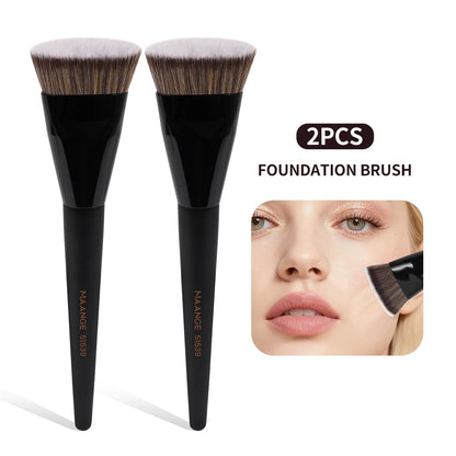 MAANGE Flat Foundation Brush - Professional Makeup Tool with Storage Box