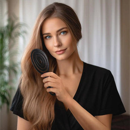 Professional Detangling Hair Brush with Spiral Spring for Curls