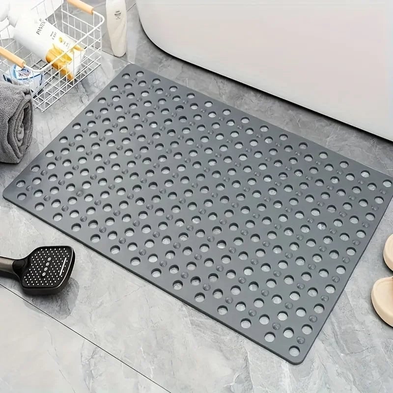 Anti-Slip Shower Mat with Drainage Holes & Massage Points - PVC