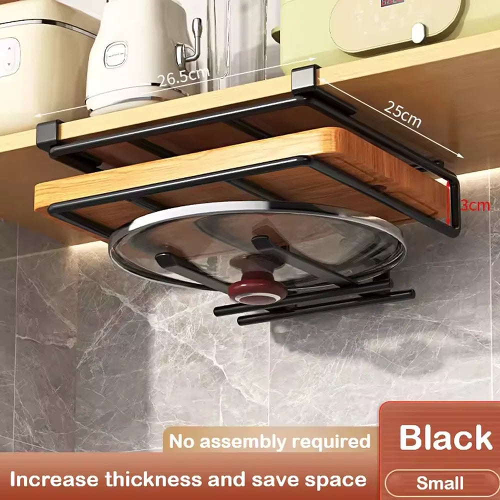 Under Cabinet Hanging Organizer Rack Multi-Hook Kitchen Storage