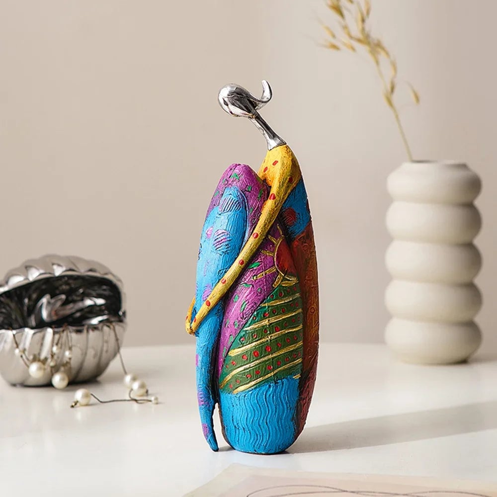 Nordic Abstract Sculpture Figurine - Modern Geometric Home Decor Art
