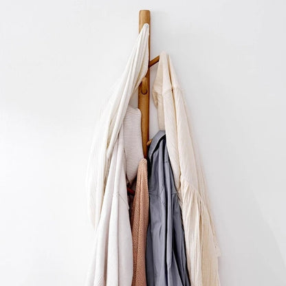 Wooden Branch Tree Design Wall Coat Rack Entryway Organizer Hanger