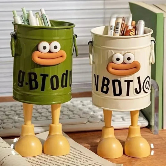 Cartoon Desk Organizer Multi-Compartment Pen Pencil Holder Storage