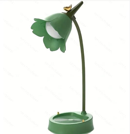 LED Touch Switch Folding Desk Lamp USB Dimmable White Bedside Study