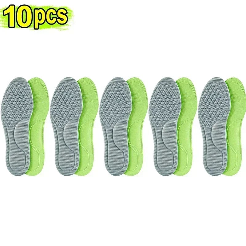 Memory Foam Orthopedic Insoles 10pk - Deodorizing Antibacterial
