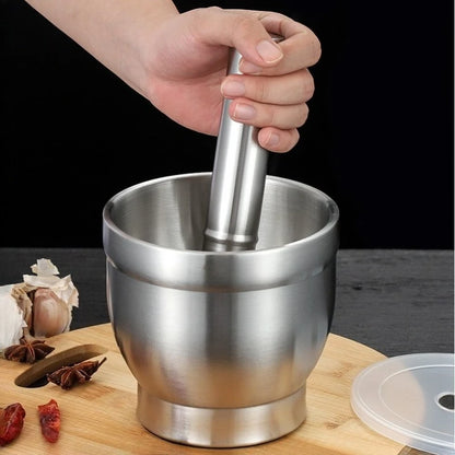 316 Stainless Steel Handmade Kitchen Garlic Grinder, A Mortar for Making Garlic Sauce, Very Suitable for Household Use