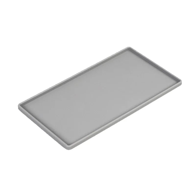 Silicone Anti-Slip Square Flat Tray - Bathroom Soap & Kitchen Holder