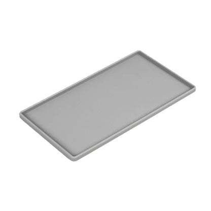 Silicone Anti-Slip Square Flat Tray - Bathroom Soap & Kitchen Holder