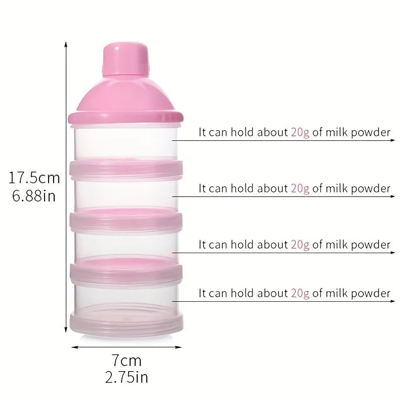 5-Grid Large Capacity Baby Milk Powder Storage Container Layered Box