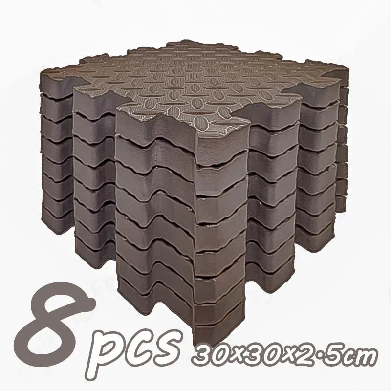 8Pcs 2.5cm Thick Nonslip Baby Play Mat Soundproof Puzzle Gym