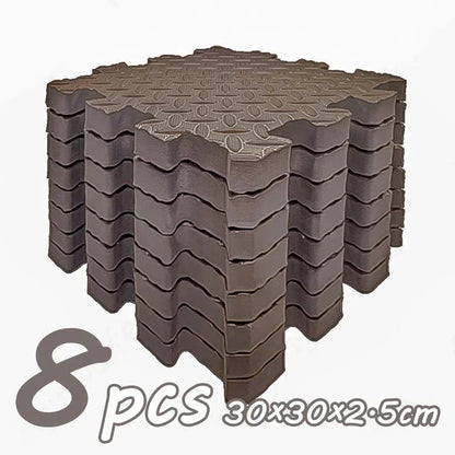 8Pcs 2.5cm Thick Nonslip Baby Play Mat Soundproof Puzzle Gym