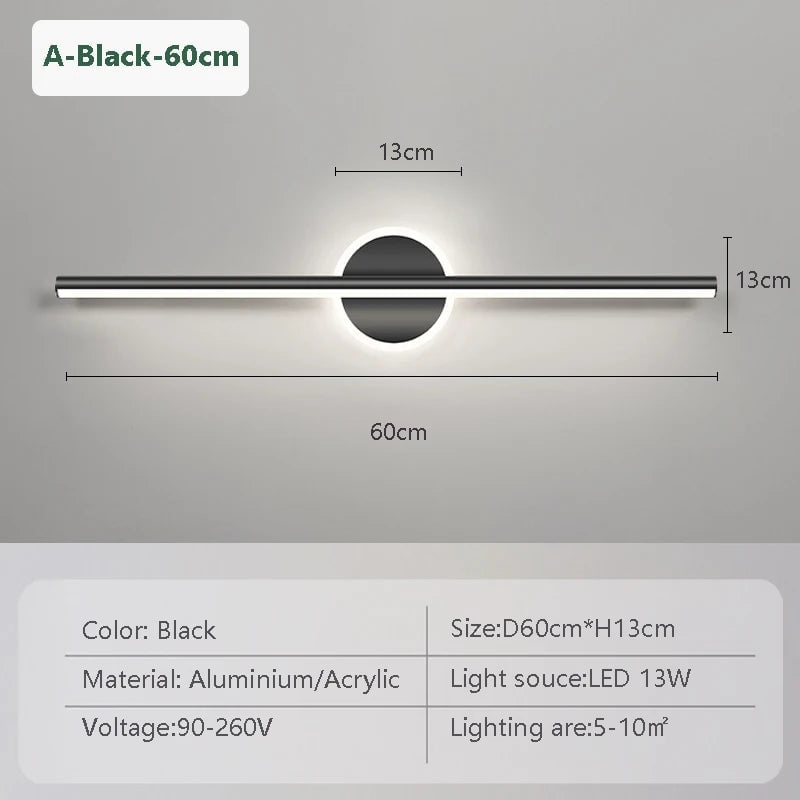 LED Mirror Light Modern Wall Lamp Fixture Indoor Bathroom Bedroom