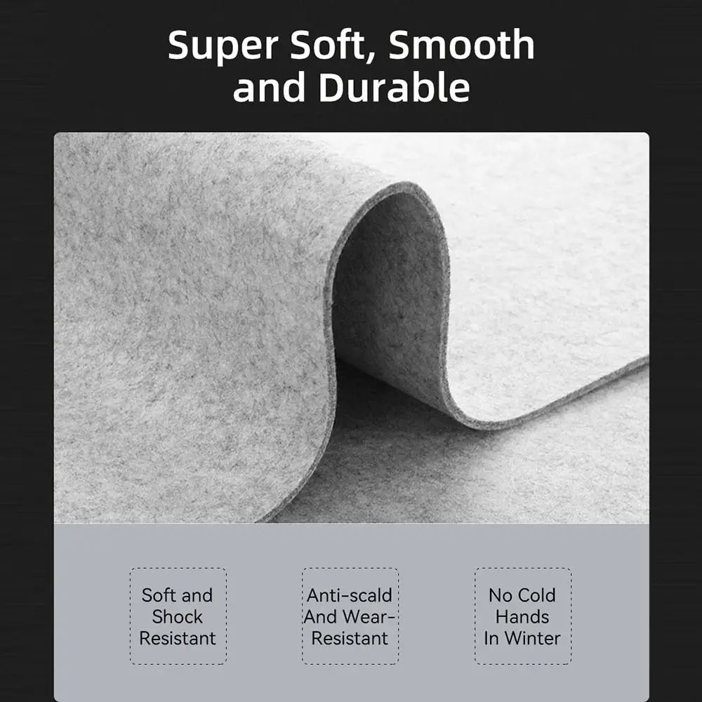 Large Wool Felt Gaming Mouse Pad Non-Slip Desk Mat for Keyboard