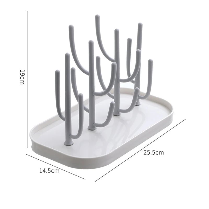 Baby Bottle Drying Rack with Nipple Holder - Multi-Tier Storage