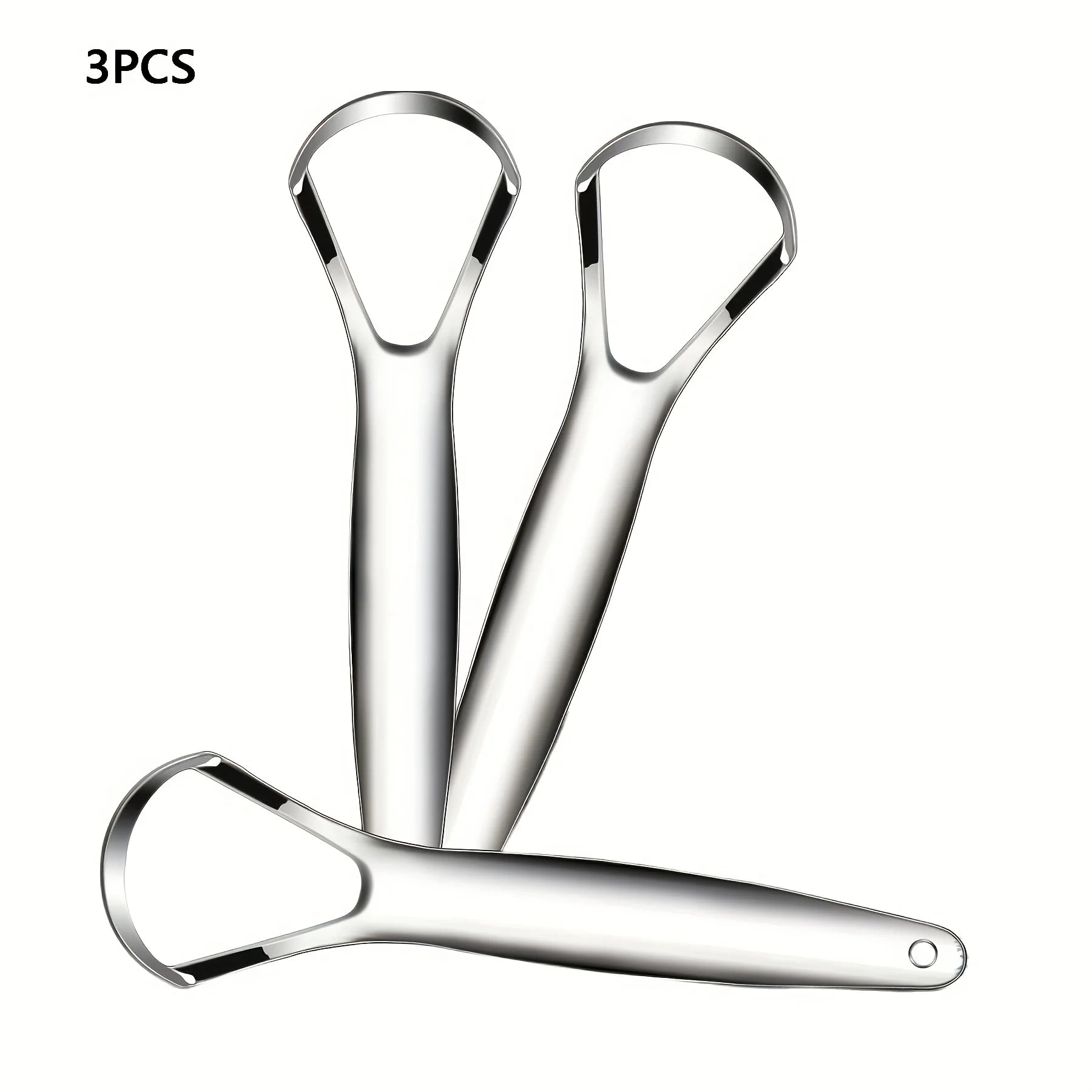Stainless Steel Tongue Scraper - Adult Oral Care Bad Breath Remover