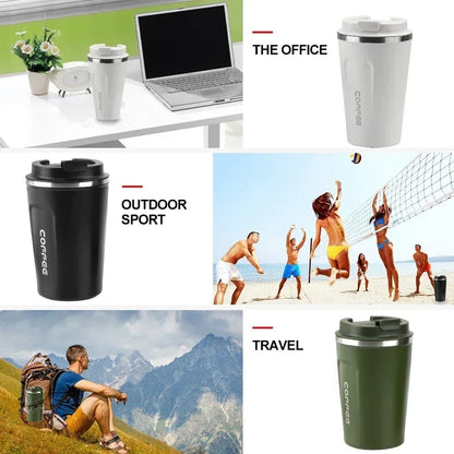 380/510ML Double Wall Stainless Steel Leak-Proof Travel Thermos Mug