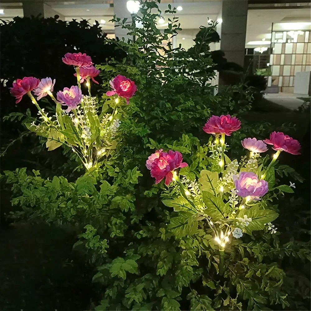 Solar LED Lotus Flower Garden Lights Waterproof Outdoor Patio Decor