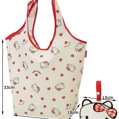 Hello Kitty Melody Foldable Reusable Shopping Bag Eco Grocery Tote