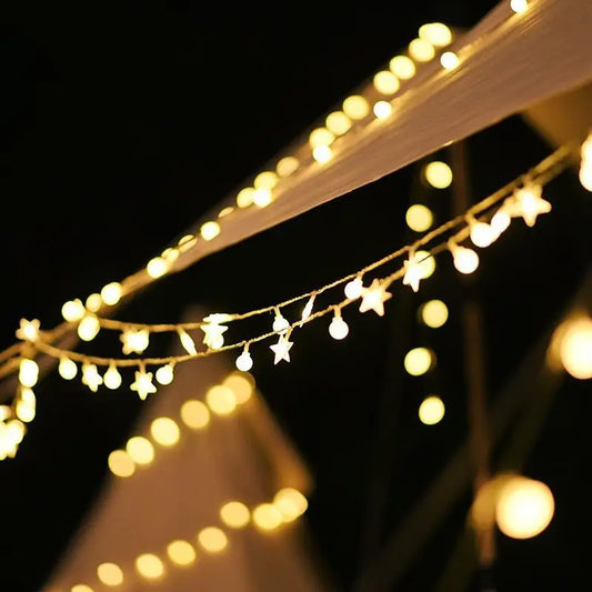 LED Globe String Lights Battery Operated 10/20/40/80 Bulbs Fairy