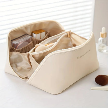 Luxury Travel Makeup Organizer Bag - Zip Cosmetic Toiletry Kit
