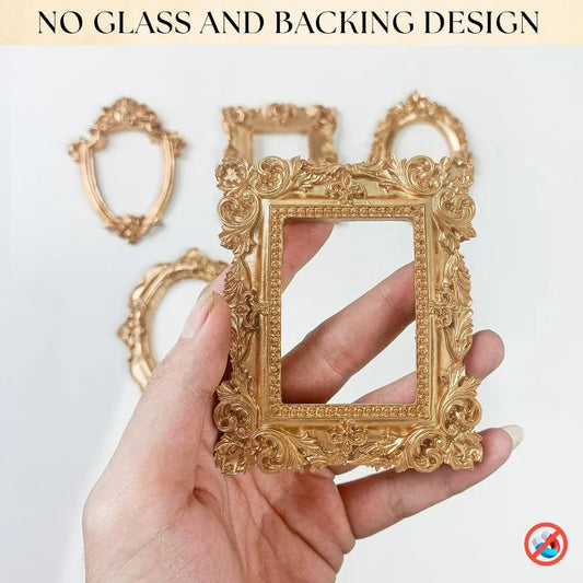 Mini Vintage Resin Picture Frames 10/30PCS Antique Silver Gold