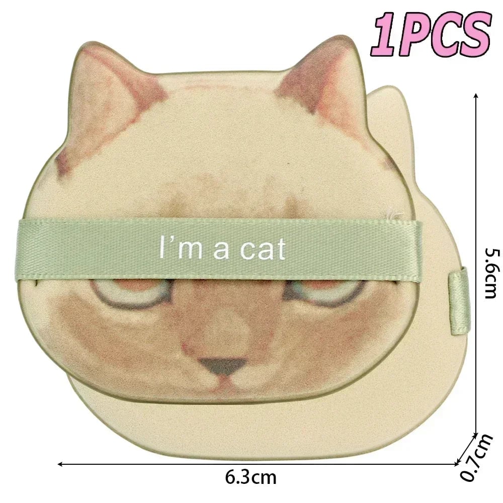 10PC Cat-Shaped Makeup Puffs - Dual-Use Foundation & Powder Blender Set