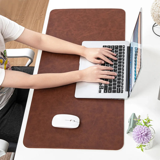 Large Waterproof PU Leather Desk Pad - Non-slip Mouse Mat Cover
